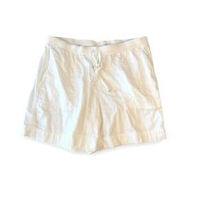 J.Jill White 100% Cotton Drawstring Shorts‎ Size Small